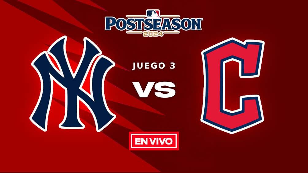 New York Yankees vs Cleveland Guardians LIVE ONLINE Championship Series Game 3