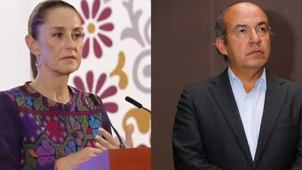 Claudia Sheinbaum también arremetió en contra de Felipe Calderón en conferencia matutina