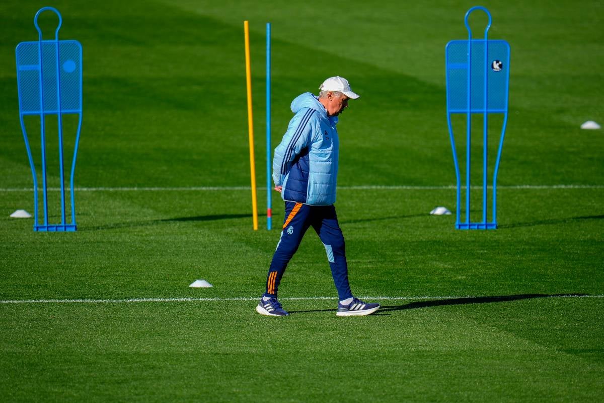 Ancelotti en entrenamiento 