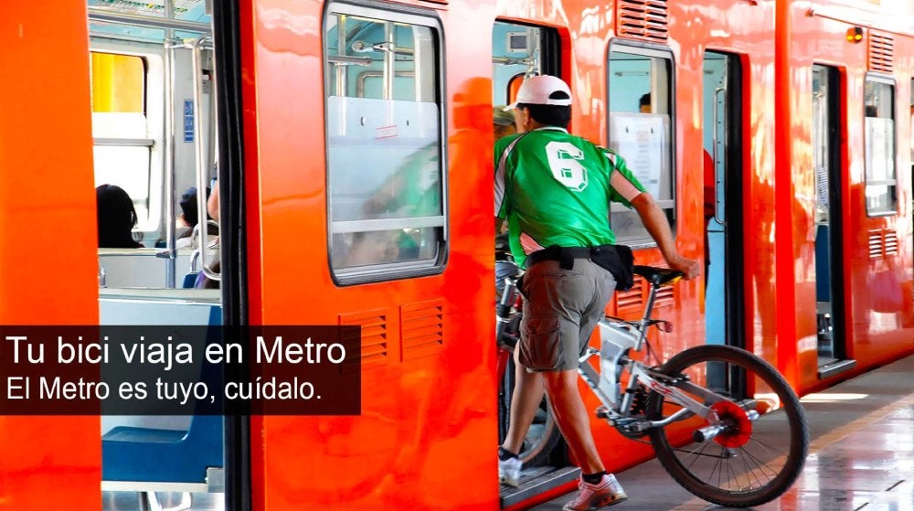 Sube con tu bicicleta en el primero o último vagos del Metro.