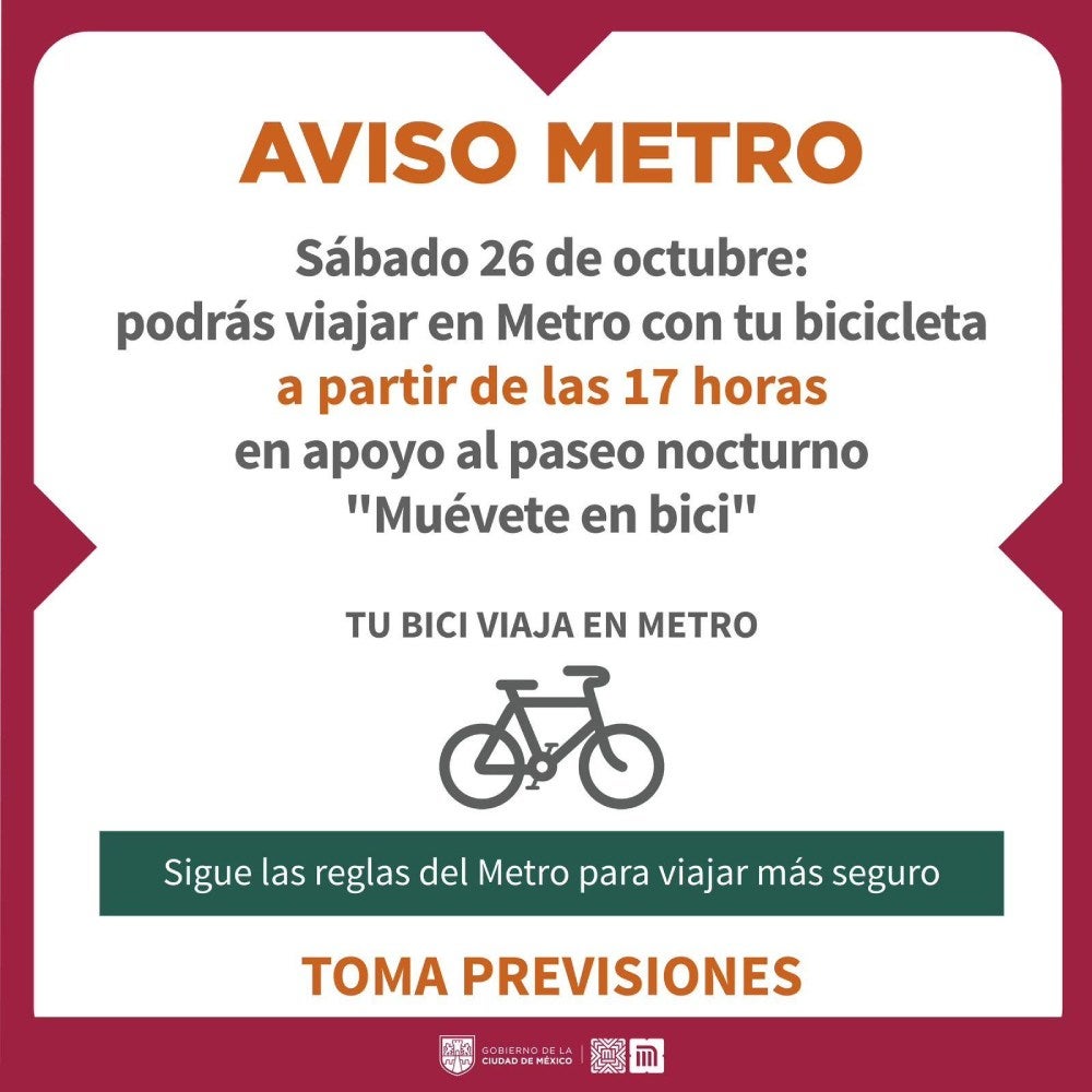 Checa las indicaciones de las autoridades del Metro.