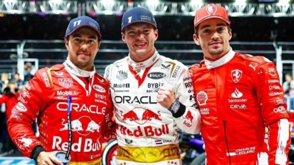 Pérez y Leclerc comparten podio en Las Vegas