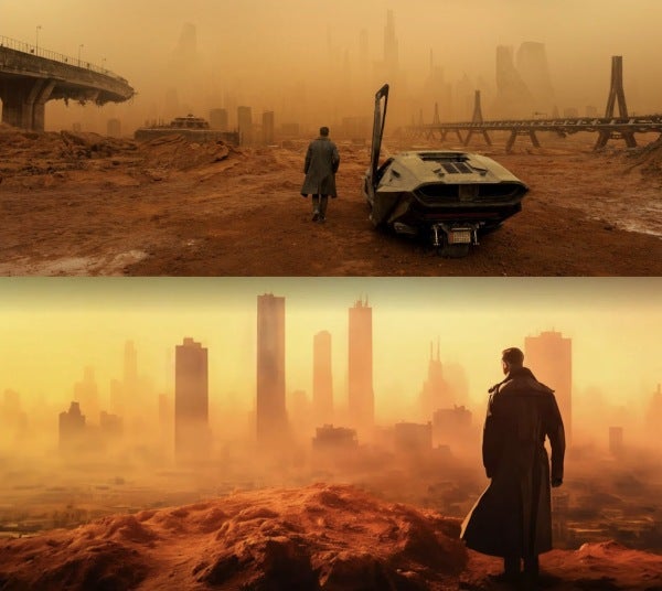 Blade Runner 2049 arriba y abajo contenido que se mostró en evento de Elon Musk