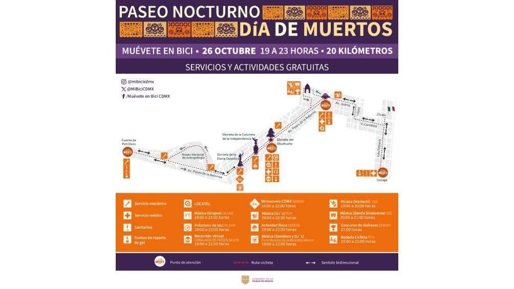 El paseo iniciará en Reforma y concluirá en el Zócalo Capitalino. 