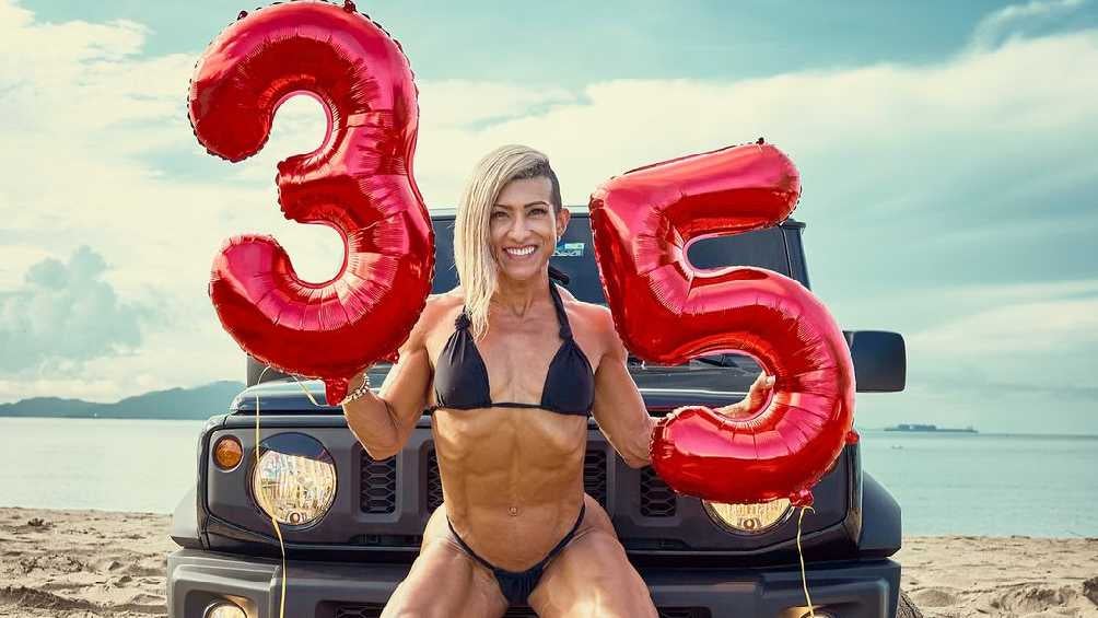 Unos días antes la atleta celebró sus 35 años de edad. 