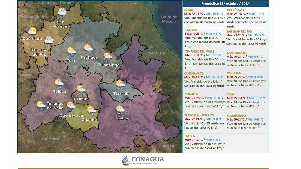 En la CDMX se esperan temperaturas 22 a 24° C. 