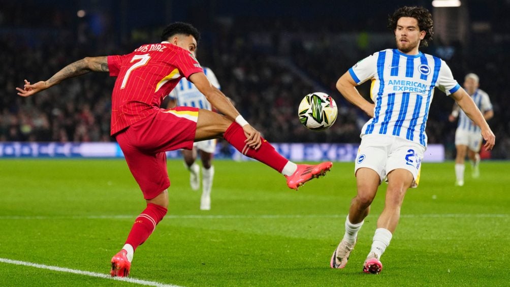 Díaz en el encuentro ante Brighton 