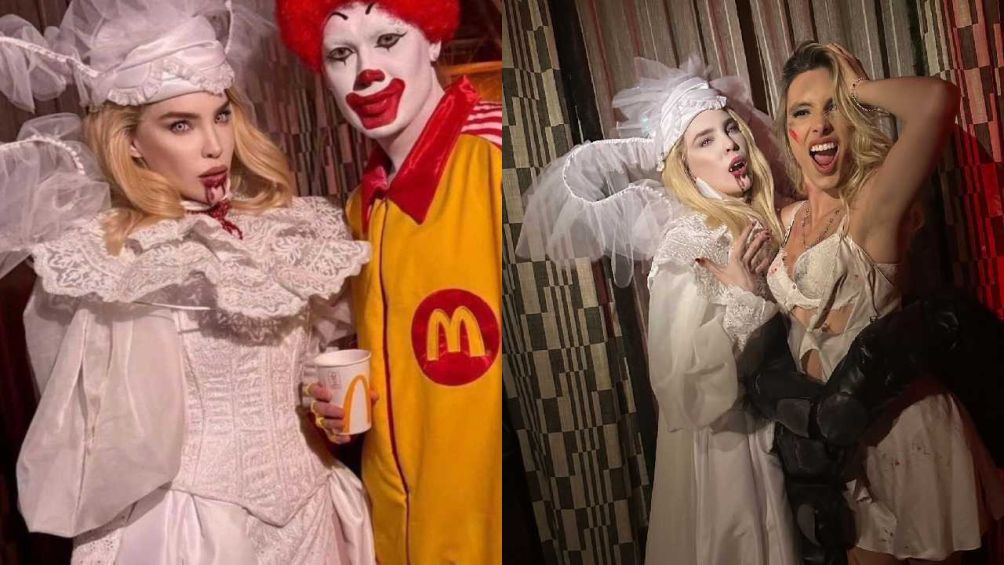 Belinda organizó su tradicional Halloween y se disfrazó de Lucy Westenra, personaje de Drácula