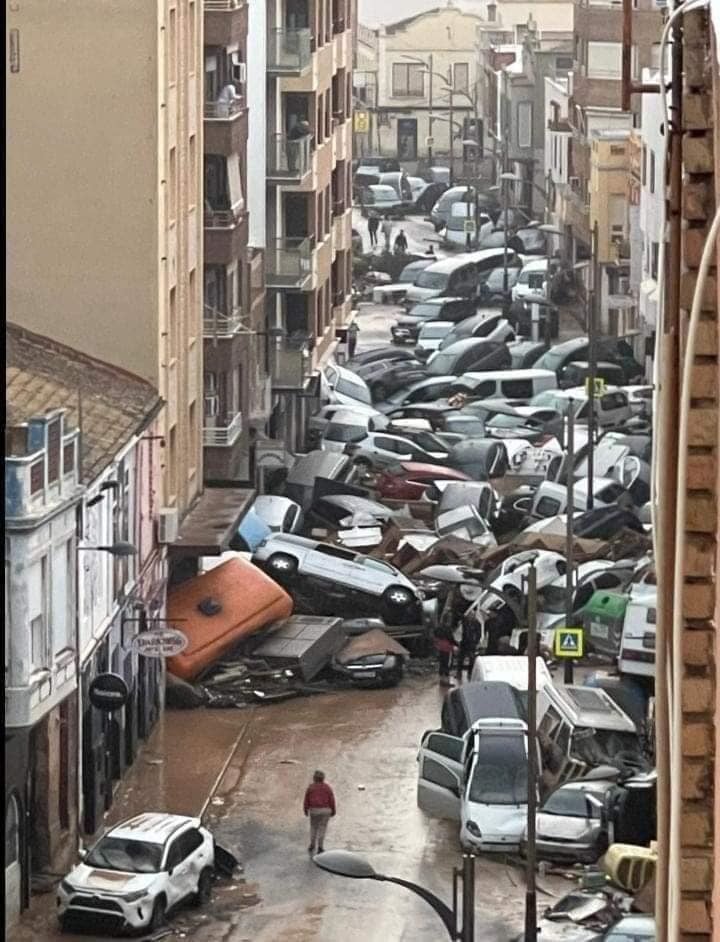 Las lluvias pegaron fuerte a la comunidad de Valencia.