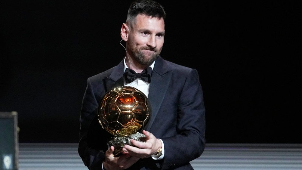 Messi con el Balón de Oro