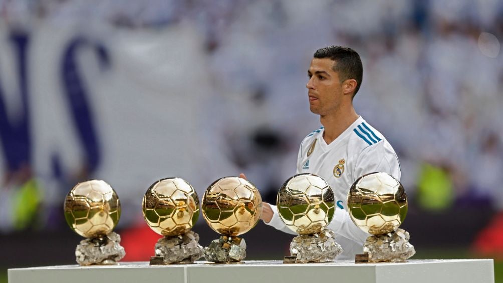 Cristiano Ronaldo con sus Balones de Oro