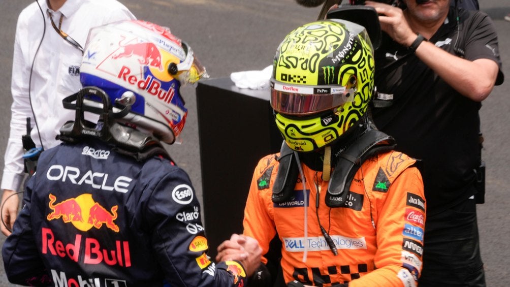 Verstappen y Norris en el GP de Brasil