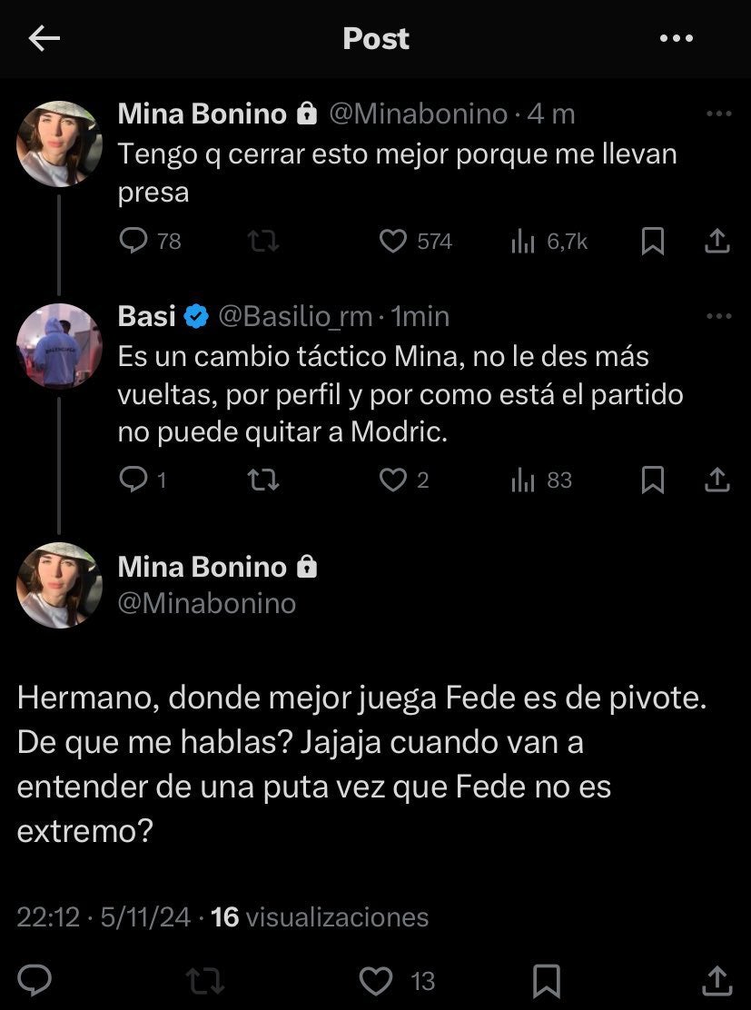 Mensaje de la esposa del Fede Valverde