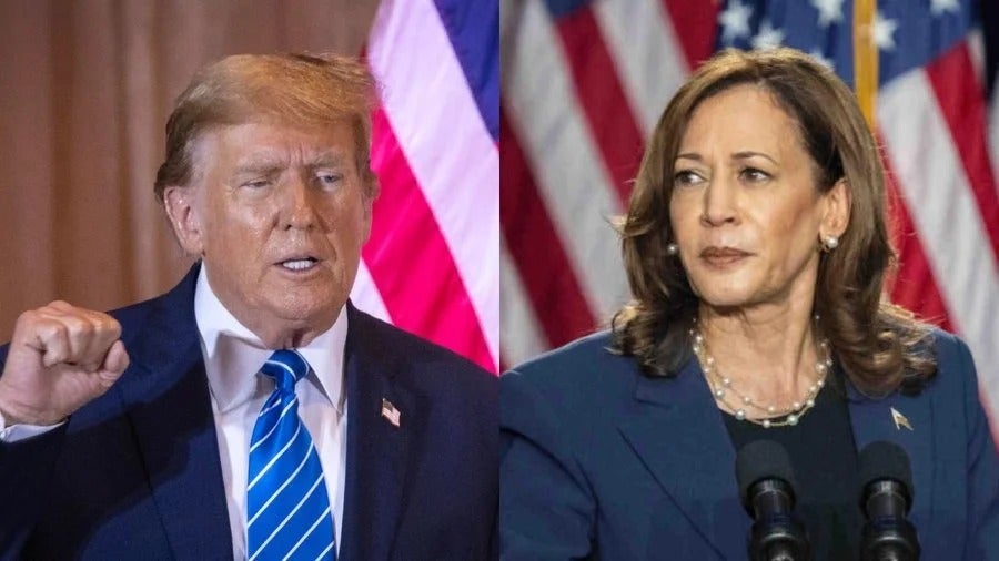 Donald Trump, candidate republicano y la candidata demócrata, Kamala Harris