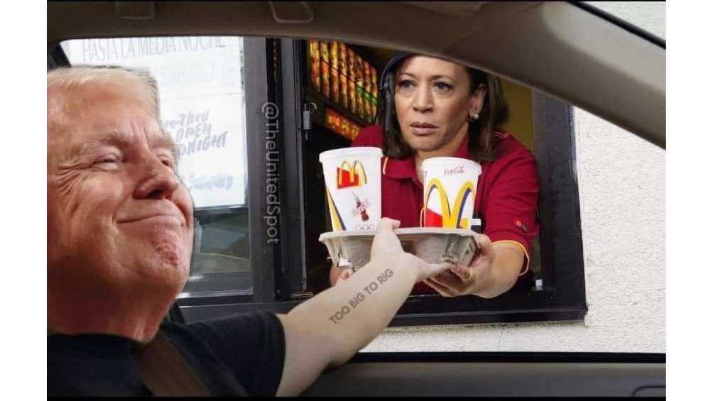 Hubo quienes recordaron la visita de Donald Trump a un restaurante de McDonald's. 