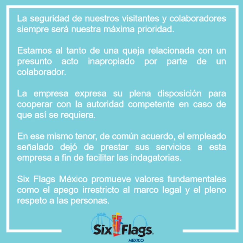 Comunicado de Six Flags 