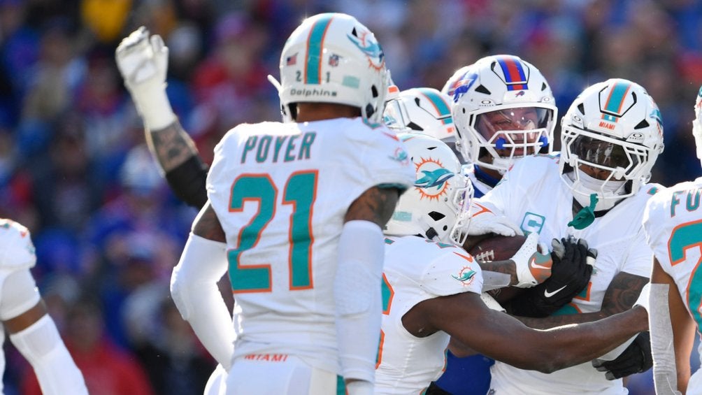 Dolphins durante el partido frente a Bills