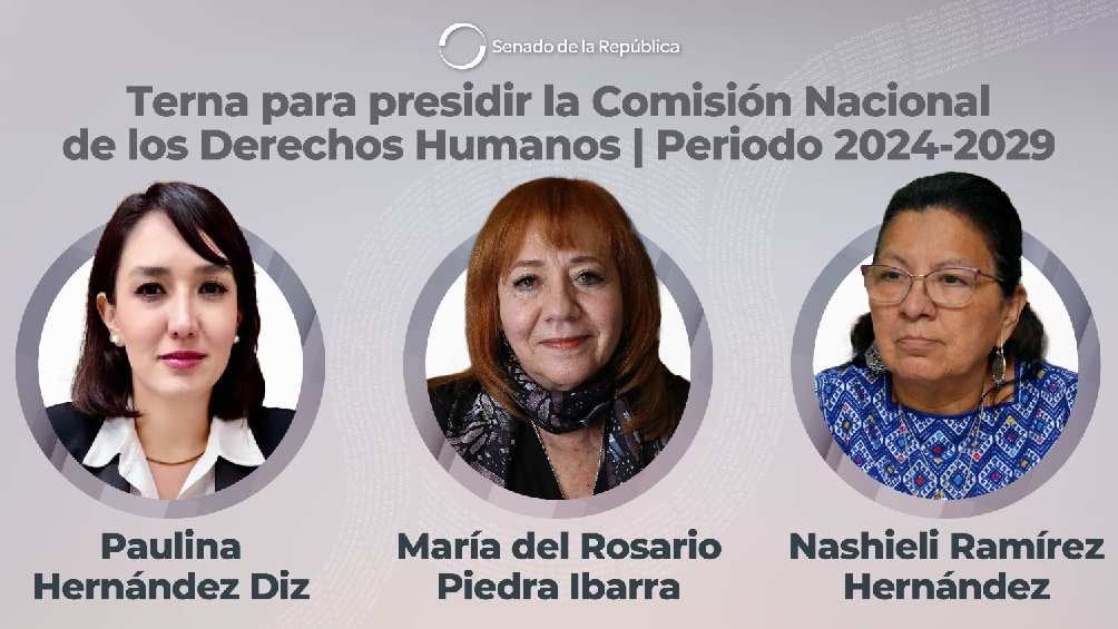 Eran tres las candidatas para asumir la presidencia de la CNDH. 