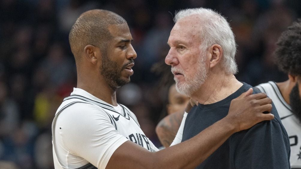 Popovich con Chris Paul