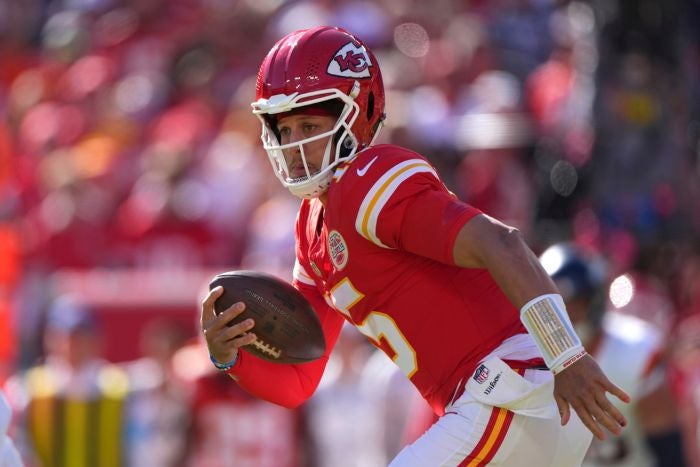 Patrick Mahomes en un partido de Chiefs