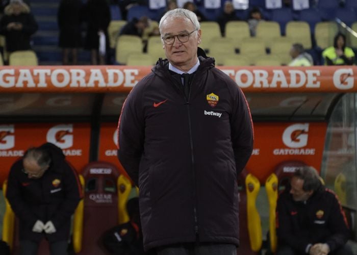 Ranieri en un juego de la Roma en 2019