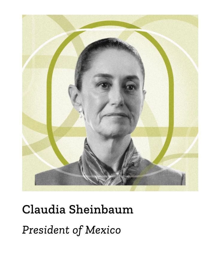 Claudia Sheinbaum en la famosa lista de la revista TIME