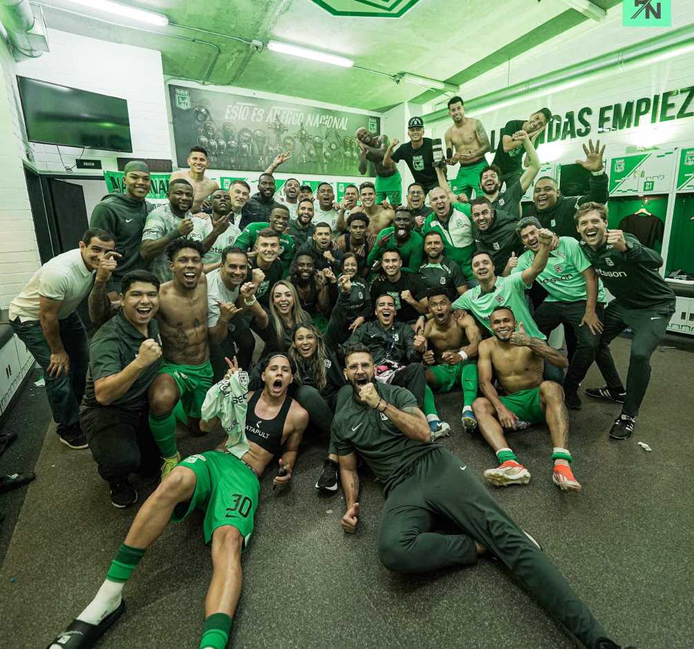 Atlético Nacional celebramdo el pase a la Final