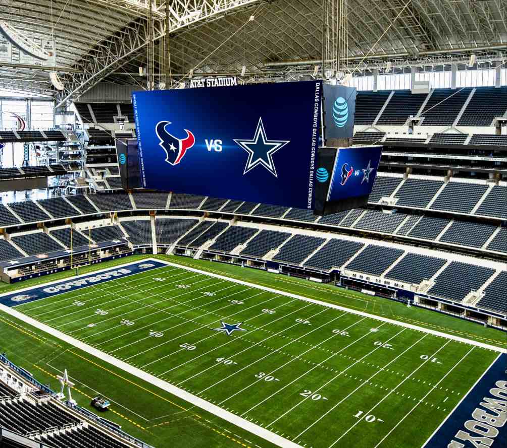 AT&T Stadium previo al partido entrre Dallas y Houston