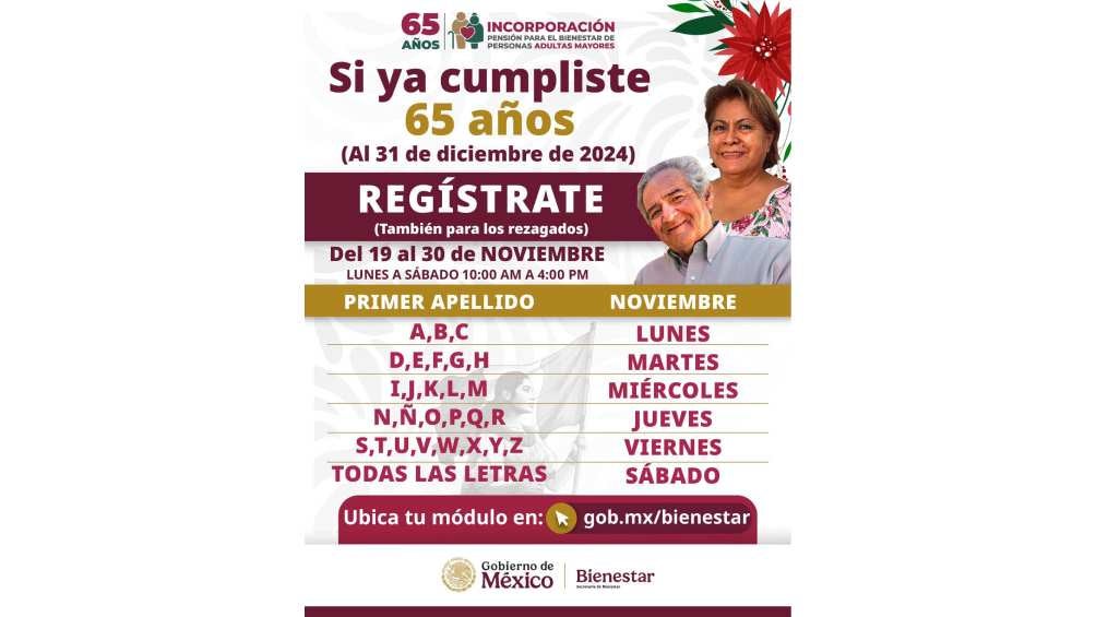 Las inscripciones estarán abiertas del 19 al 30 de noviembre. 