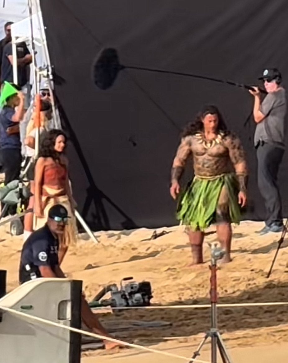 Dwayne caracterizado como Maui