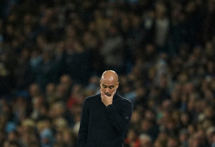 Guardiola durante el partido