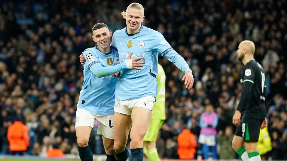 Erling Haaland celebra uno de sus goles