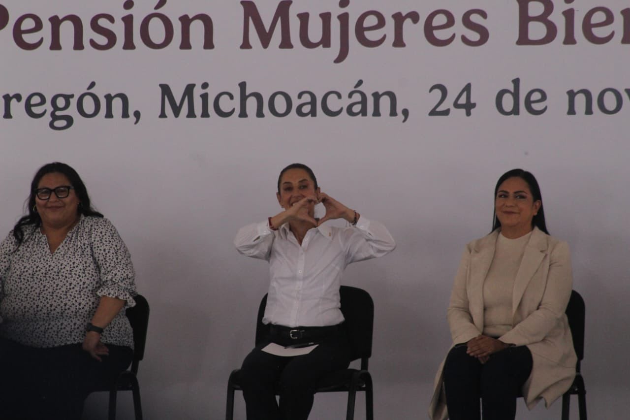 La presidenta de México, Claudia Sheinbaum Pardo, refrendó su apoyo a Michoacán y a las mujeres