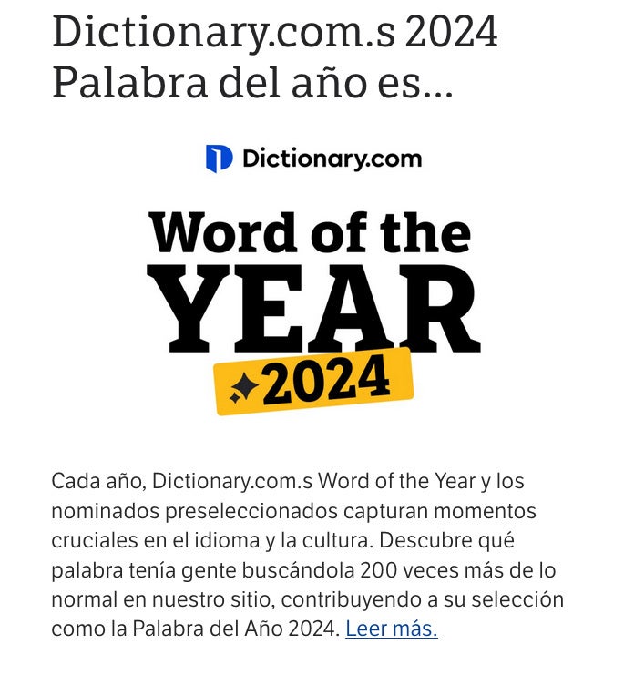 El portal es quien se encarga de seleccionar la palabra del año.