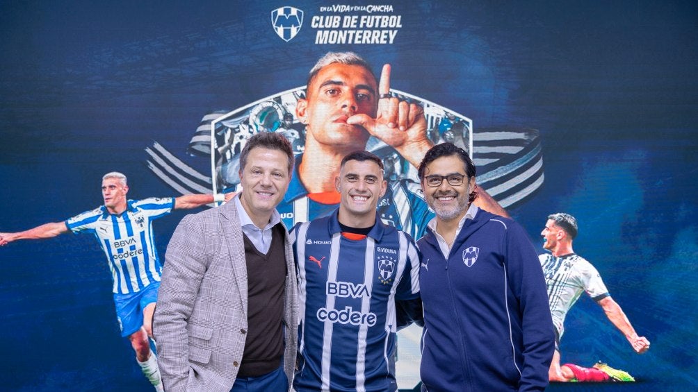 Berterame con la directiva de Rayados