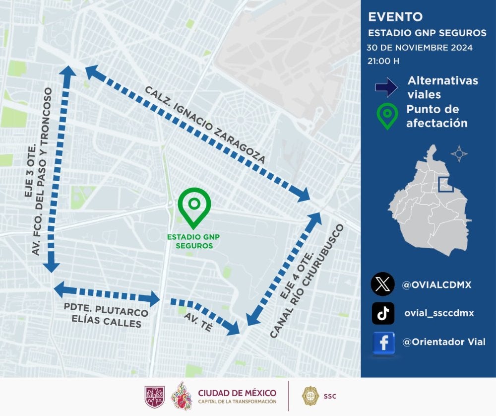 Estas son las alternavivas viales para evitar el caos de la zona.