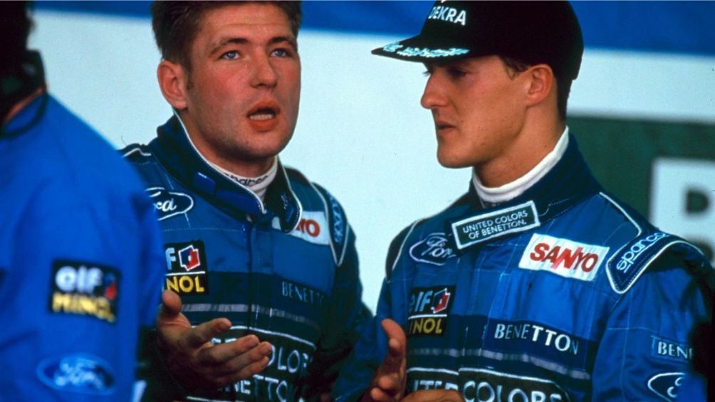 Jos Verstappen junto a Michael Schumacher