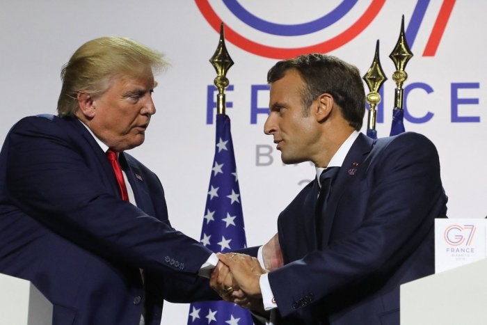 Donald Trump y Emmanuel Macron