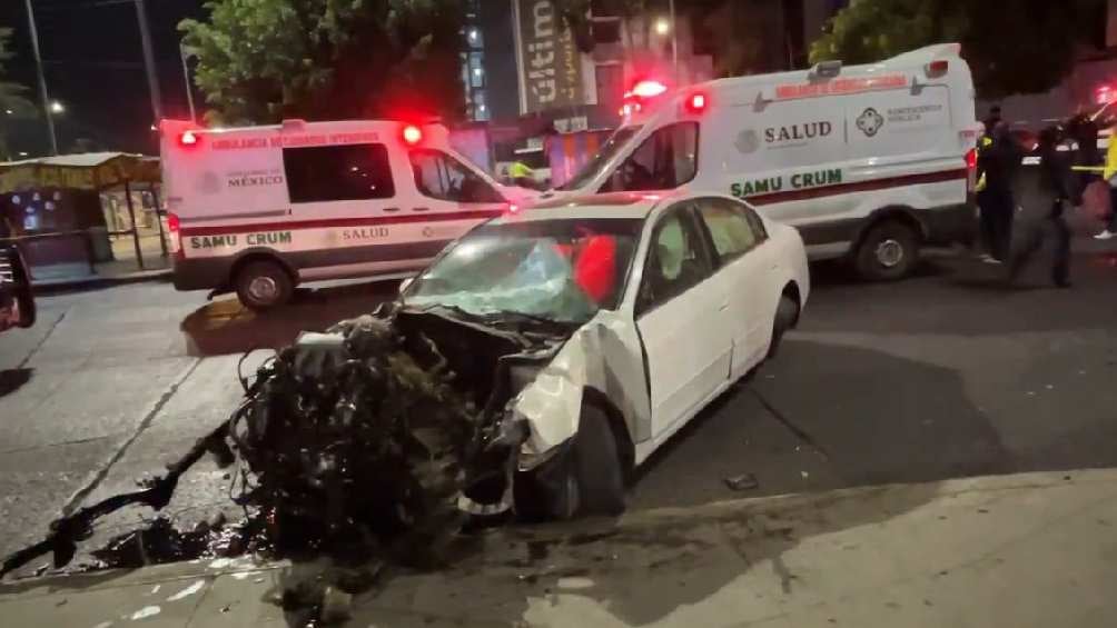 Así quedó el vehículo que provocó el accidente en la alcaldía Venustiano Carranza. 