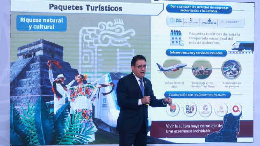 Óscar David Lozano Águila, director general del Tren Maya, presentó 10 paquetes turísticos dirigidos a ciudadanos mexicanos. 