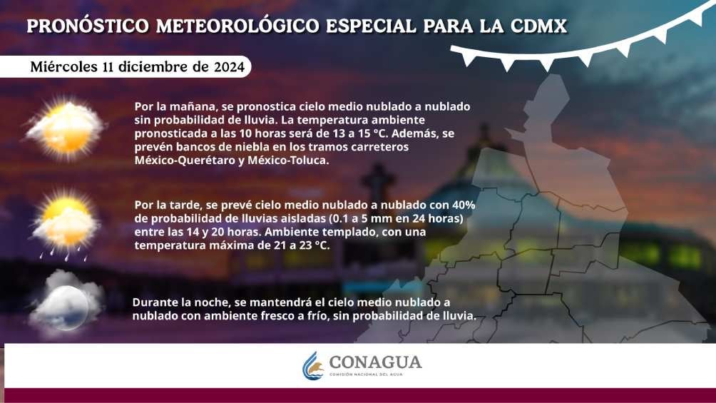 Durante la noche el frío se sentirá con mayor intensidad en la capital. 