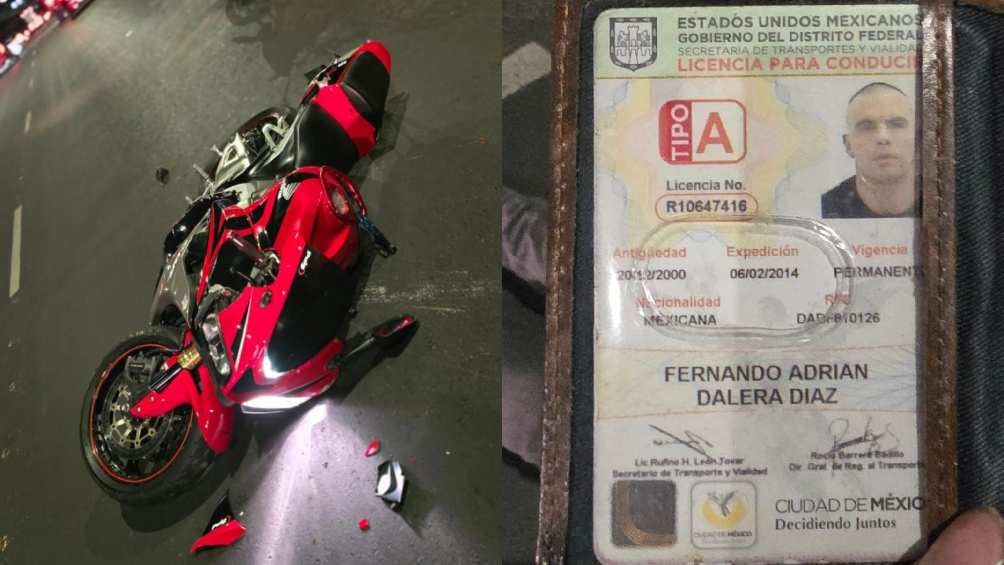 En el lugar del accidente encontraron la licencia de la víctima. 