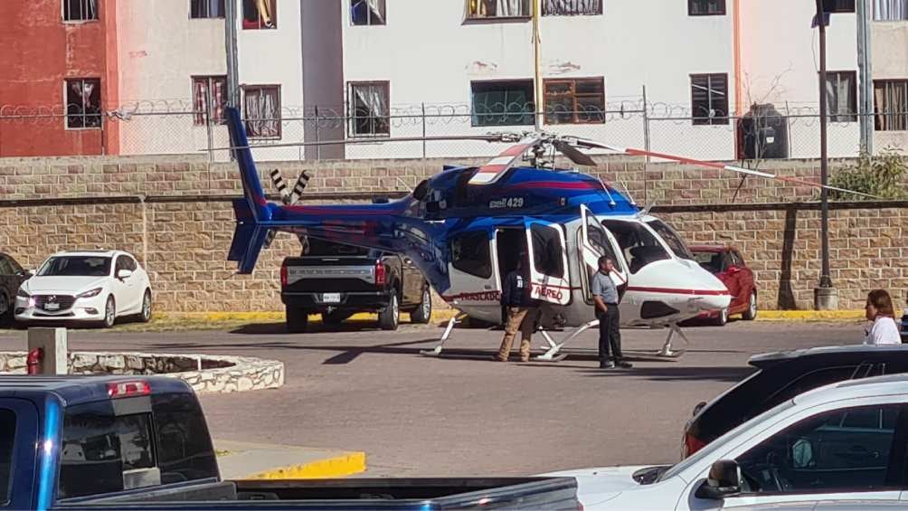 El político fue trasladado vía aérea a un hospital de Pachuca. 