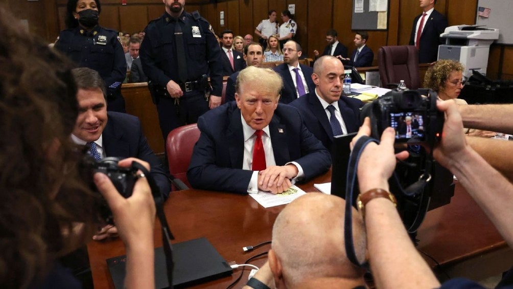 Donald Trump en la corte durante su juicio hace unos meses