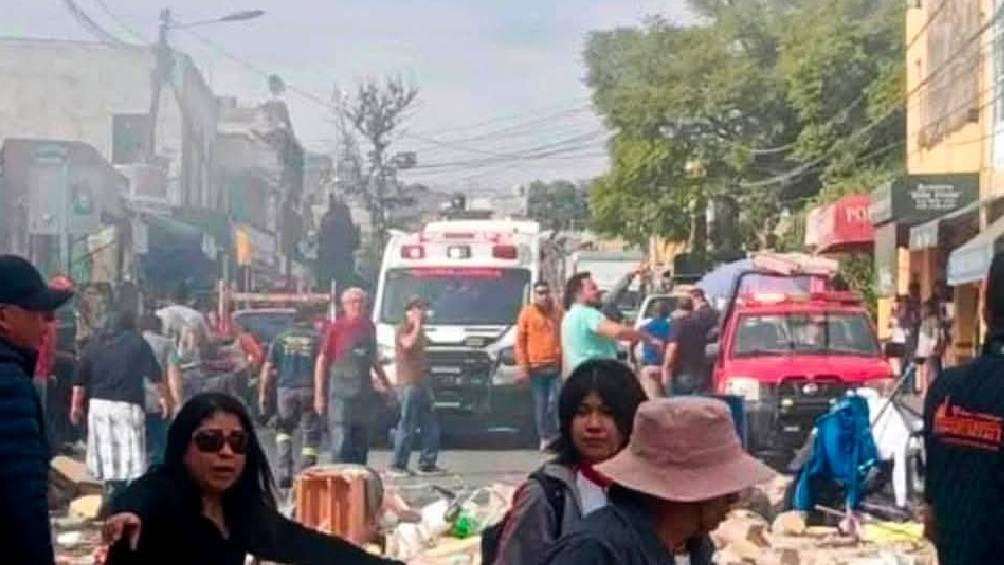 Se registró una explosión en una panadería en Tepotzotlán, Estado de México, causada por la acumulación de gas LP.