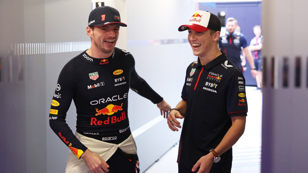 Max Verstappen con Liam Lawson