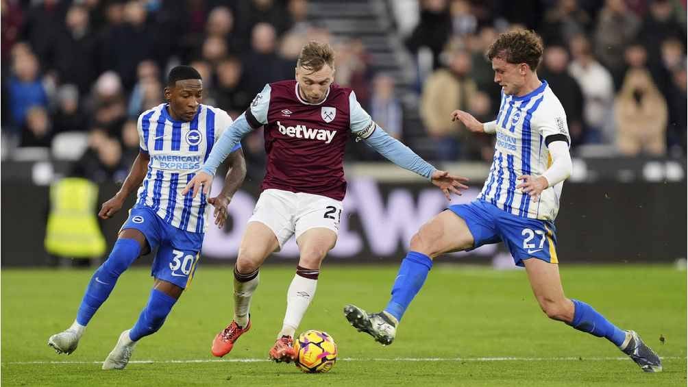 West Ham empata ante Brighton y se aleja del Top 10; Edson Álvarez fue titular