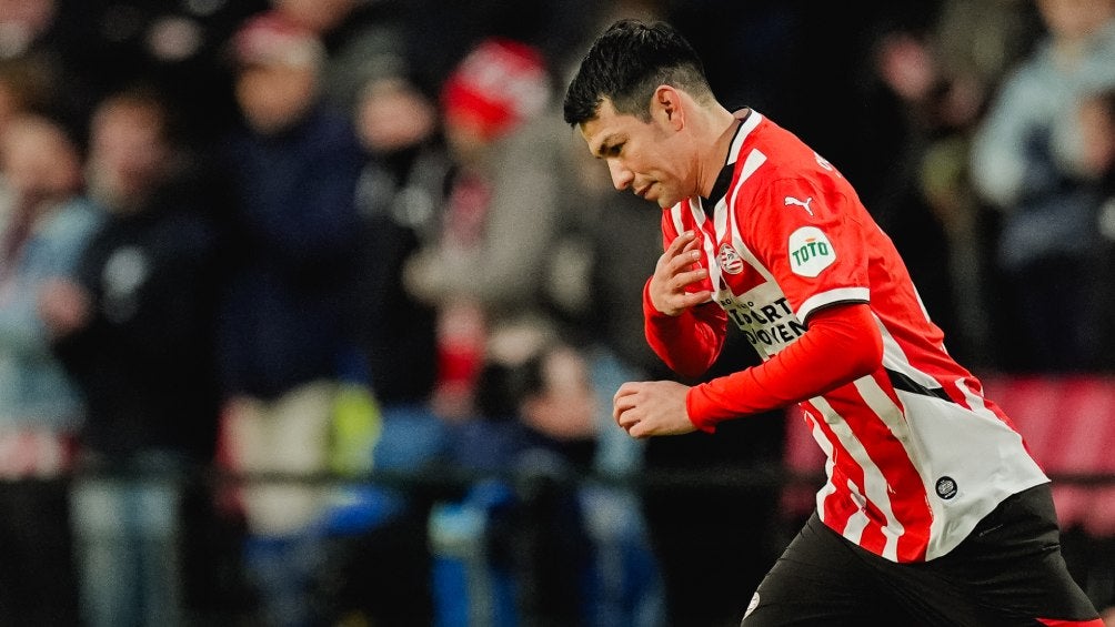 Chucky Lozano solo entró en los minutos finales del encuentro 