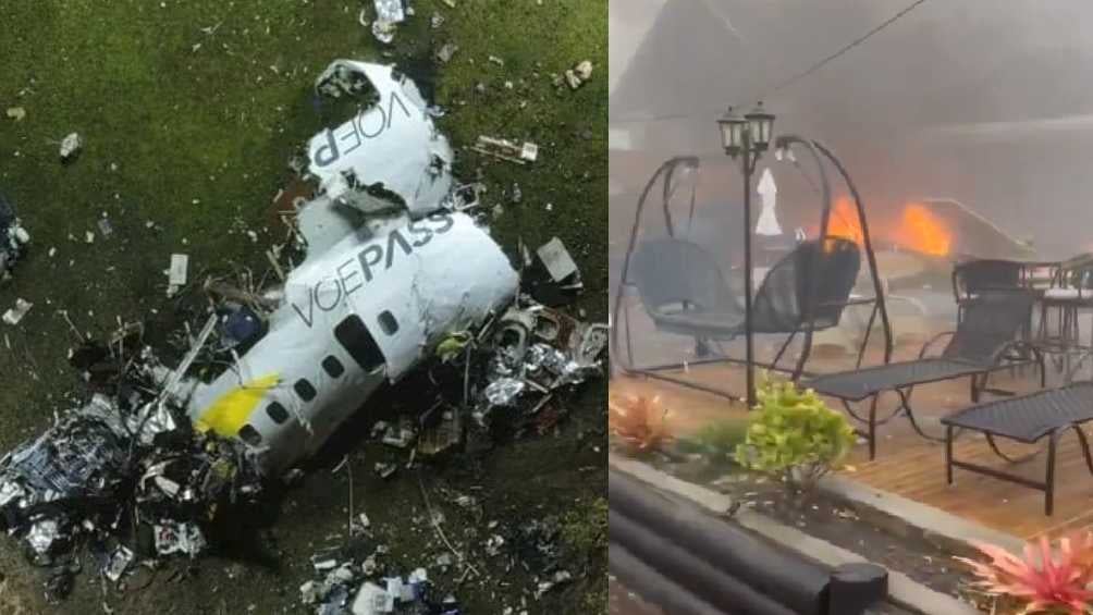 Avioneta se estrella en zona comercial de Brasil y deja varios muertos