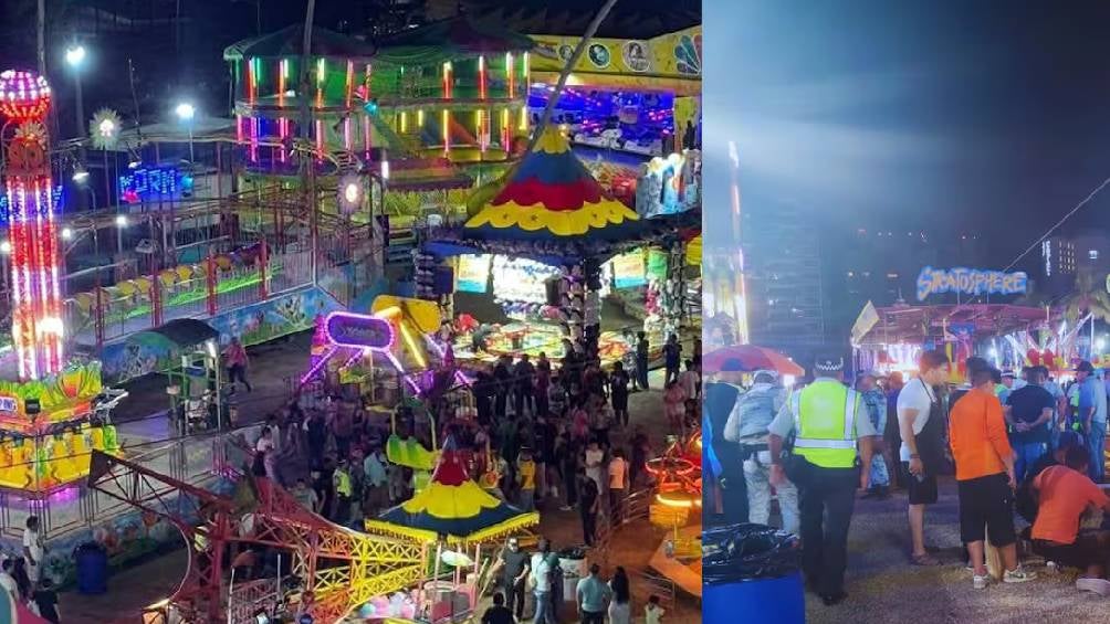 VIDEO: Juego mecánico se desploma en feria de Acapulco